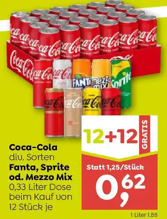 ADEG Coca-Cola diu. Sorten Fanta, Sprite od. Mezzo Mix Angebot