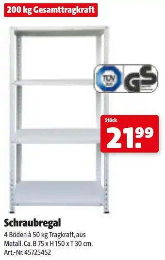 Hagebau Schraubregal Angebot