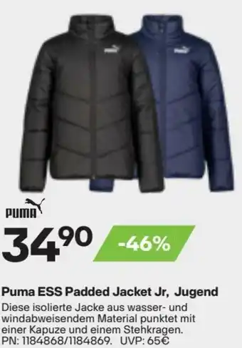 XXL Sports Puma ESS Padded Jacket Jr Angebot