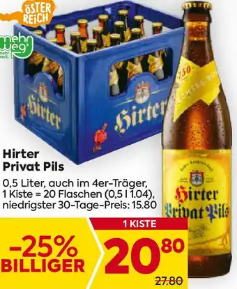 Billa Hirter Privat Pils Angebot