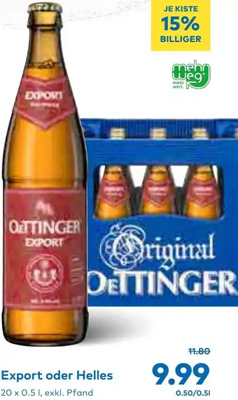 T&G Export oder helles Angebot
