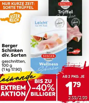 Billa Berger Schinken Angebot