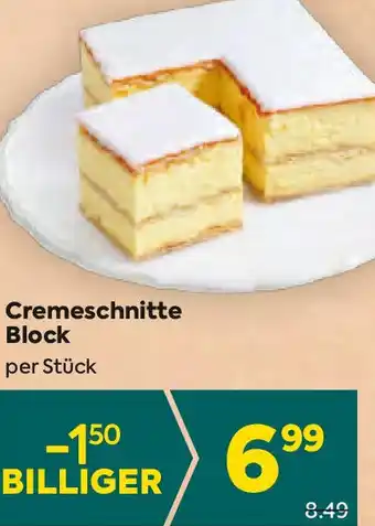 Billa Cremeschnittenblock Angebot