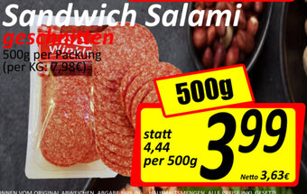 Wurstico Sandwich Salami 500g Angebot