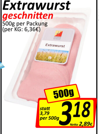 Wurstico Extrawurst geschnitten 500g Angebot