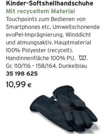 Tchibo Eduscho Kinder-softshellhandschuhe Angebot