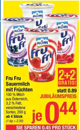 Maximarkt Fru Fru Sauermilch mit Früchten Angebot