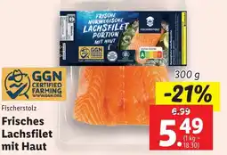 Lidl Fischerstolz lachsfilet mit haut Angebot