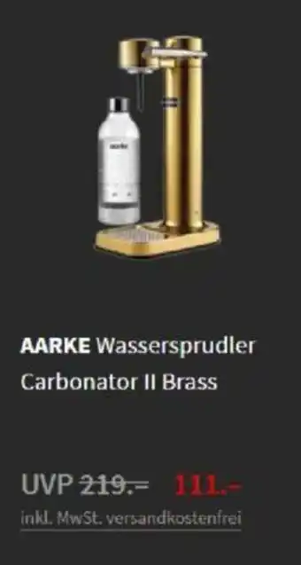 Media Markt Aarke Wassersprudler Carbonator II Brass Angebot