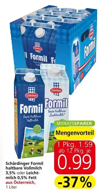 Spar Schärdinger formil haltbare vollmilch Angebot