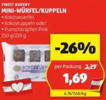 Hofer Finest bakery mini-würfel/kuppeln Angebot