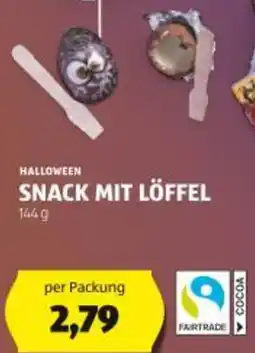 Hofer Halloween snack mit löffel Angebot