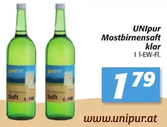 Strasser Markt UNIpur Mostbirnensaft klar 1L Angebot