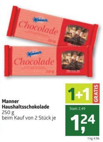 ADEG Manner Haushaltsschokolade 250g Angebot
