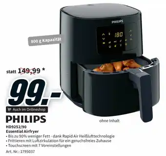 Media Markt Philips HD9252/90 Essential Airfryer Angebot