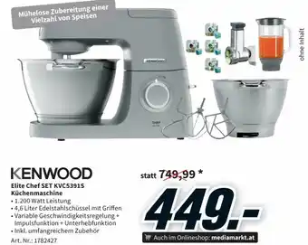 Media Markt Kenwood Elite Chef Set KVC5391S Küchenmaschine Angebot