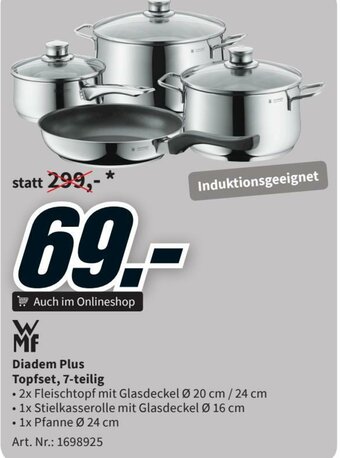 Media Markt WMF Diadem Plus Topfset, 7 teilig Angebot