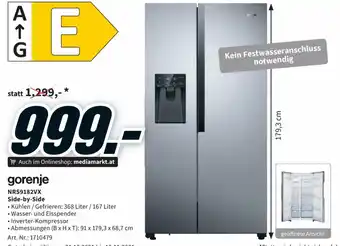 Media Markt Gorenje NRS9182VX Side by Side Angebot