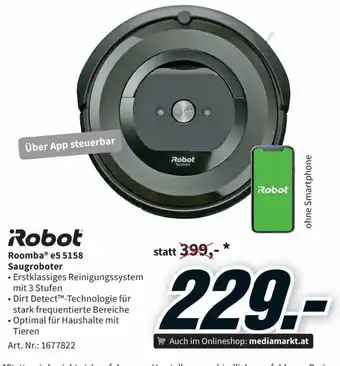 Media Markt iRobot Roomba e5 5158 Saugroboter Angebot