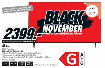 Media Markt LG OLED77A19LA 195 cm OLED 4K Smart TV Angebot