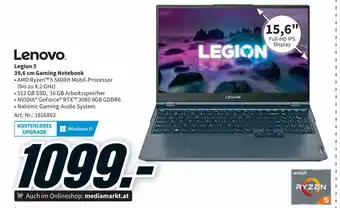 Media Markt Lenovo Legion 5 39,6cm Gaming Notebook Angebot