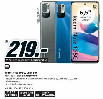 Media Markt Xiaomi Redmi Note 10 5G, Dual Sim Vertragsfreies Smartphone Angebot