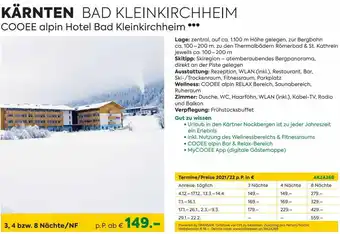 Billa Kärten Bad Kleinkirchheim COOEE Alpin Hotel Bad Kleinkirchheim Angebot