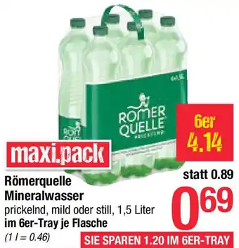 Maximarkt Römerquelle Mineralwasser Angebot