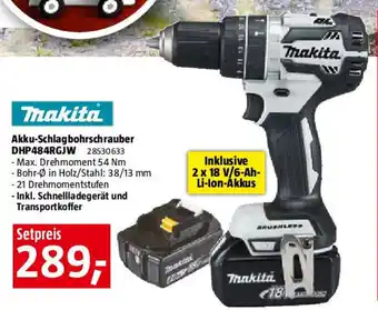 Bauhaus Makita akku-schlagbohrschrauber dhp484rgjw Angebot