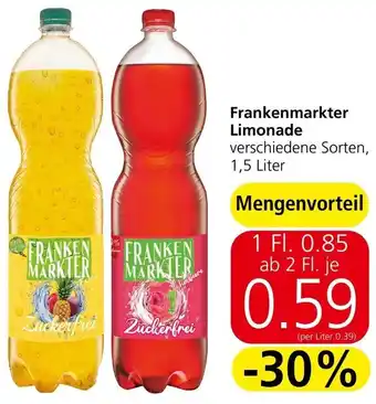 Eurospar Frankenmarkter Limonade Angebot