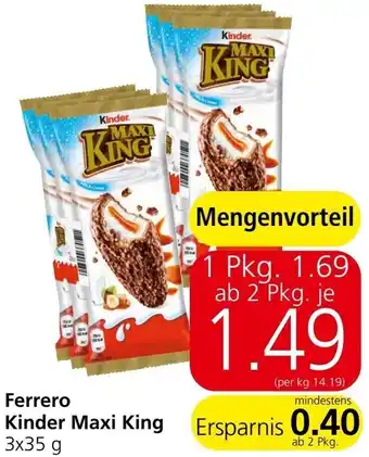 Eurospar Ferrero Kinder Maxi King Angebot