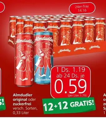 Spar Almdudler original,oder zuckerfrei Angebot