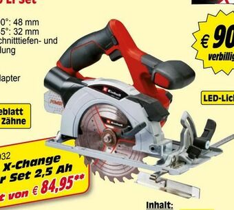 Zgonc Akku-Handkreissäge TE-CS 18/150 Li-Solo Angebot