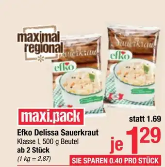 Maximarkt Efko Delissa Sauerkraut Angebot