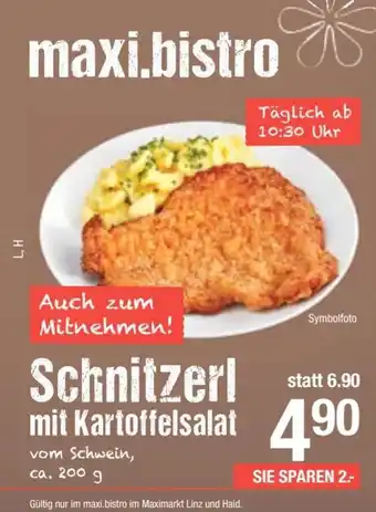 Maximarkt Schnitzerl mit Kartoffelsalat Angebot