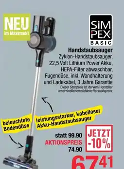Maximarkt Handstaubsauger Angebot