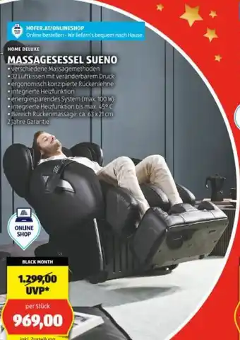 Hofer Massagesessel Sueno Angebot