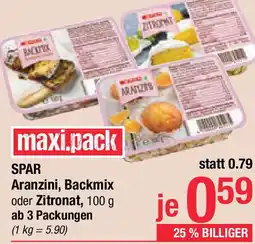 Maximarkt Spar Aranzini, Backmix oder Zitronat Angebot
