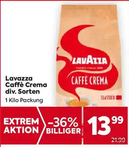 Billa Lavazza Caffè Crema div. Sorten Angebot