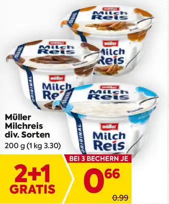 Billa Müller Milchreis div. Sorten Angebot