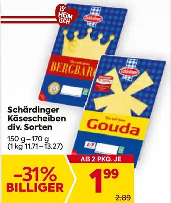 Billa Schärdinger Käsescheiben div. Sorten Angebot