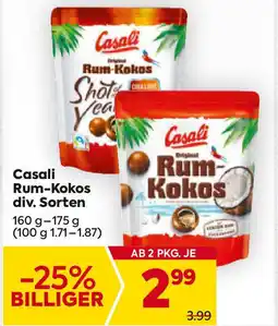Billa Casali Rum-Kokos div. Sorten Angebot