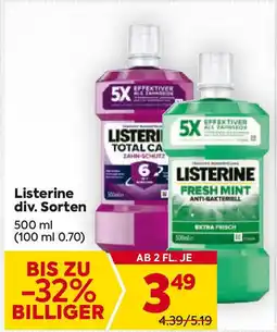 Billa Listerine div. Sorten Angebot