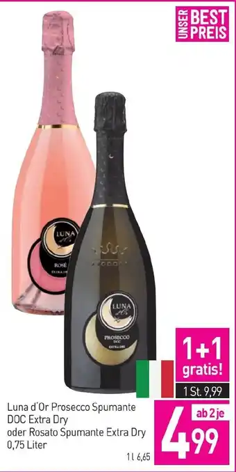 Sutterlüty Luna d'Or Prosecco Spumante DOC Extra Dry oder Rosato Spumante Extra Dry Angebot