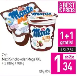 Sutterlüty Zott Maxi Schoko oder Mega XXL Angebot