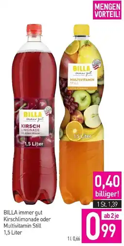 Sutterlüty BILLA immer gut Kirschlimonade oder Multivitamin Still Angebot