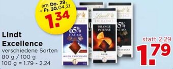Unimarkt Lindt Excellence 80g/100 g Angebot