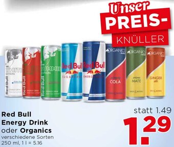 Unimarkt Red Bull Energy Drink Oder Organics 250 ml Angebot