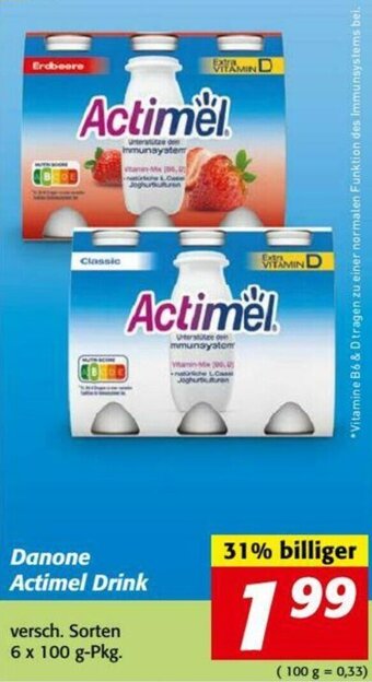 Nah&Frisch Danone Actimel Drink 6 x 100g Angebot