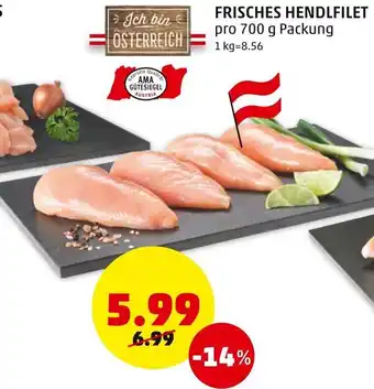 PENNY Frisches Hendlfilet 1 Kg Angebot